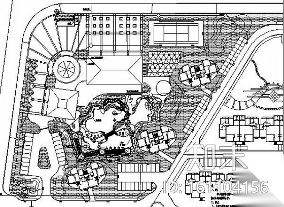 小区会所整套景观施工图施工图下载【ID:161104156】