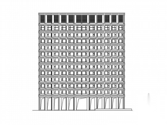 [浙江]十二层酒店及四层会议中心建筑施工图cad施工图下载【ID:167045180】