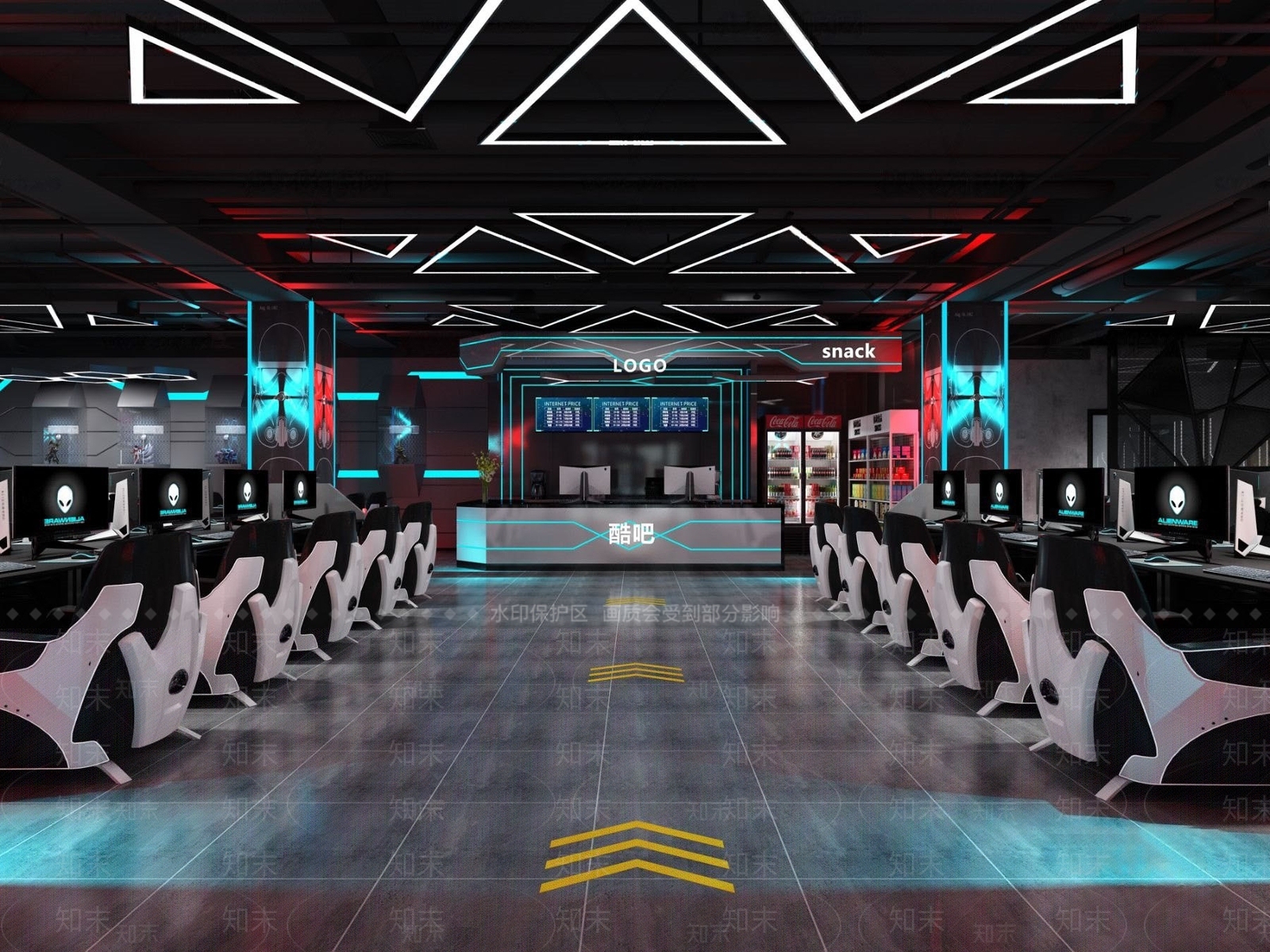现代网咖3D模型下载【ID:171888080】