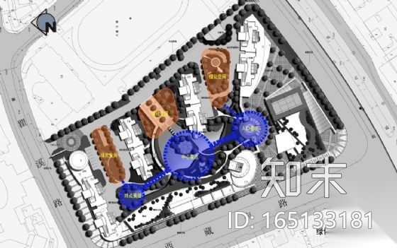 某地铁站口处景观设计方案cad施工图下载【ID:165133181】