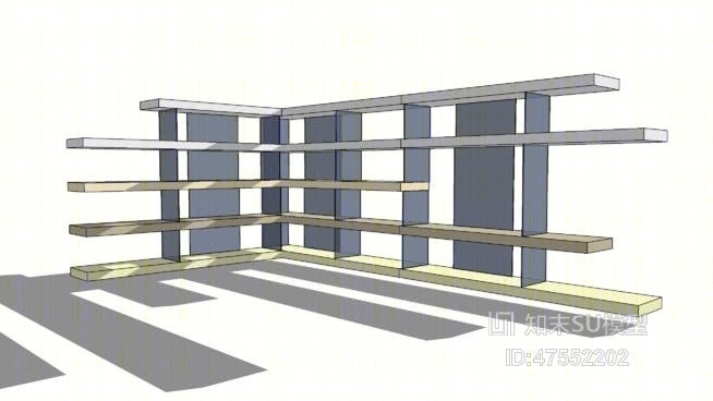 书架SU模型下载【ID:719250020】