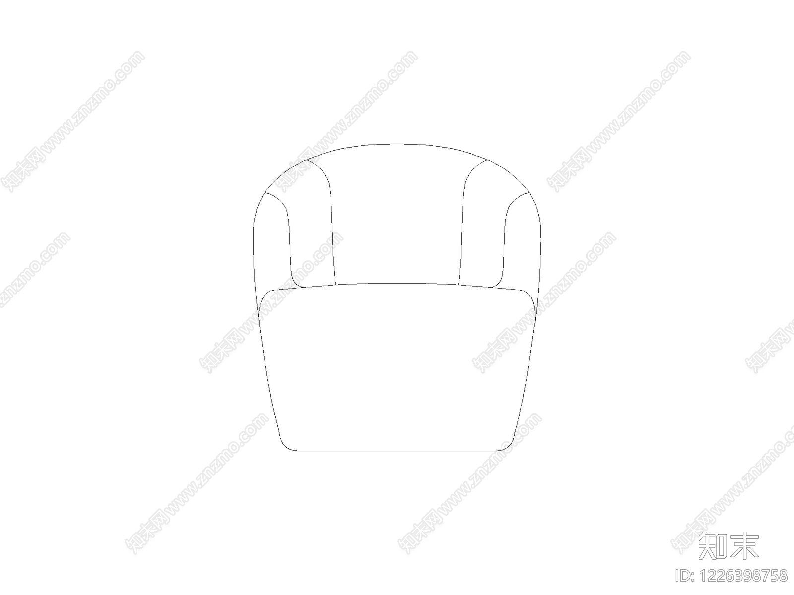 沙发cad施工图下载【ID:1226398758】
