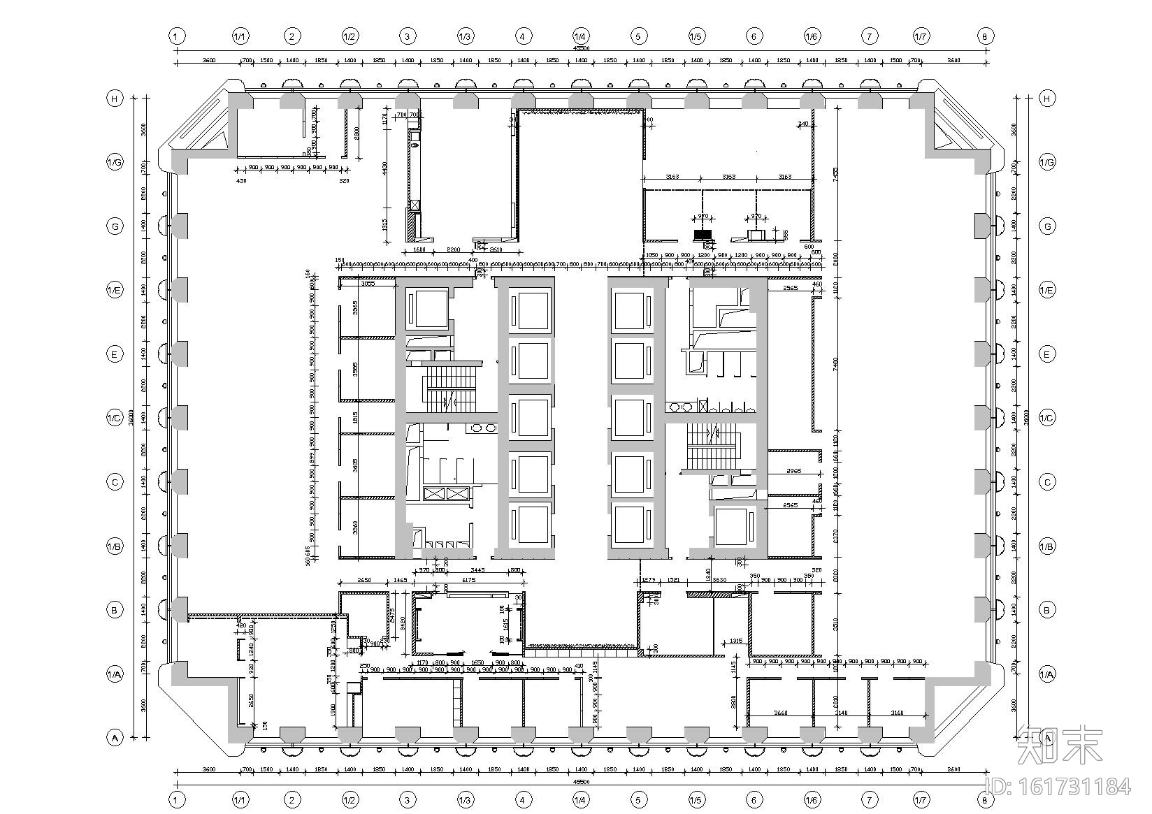 [广东]广州摩拉贸易有限公司办公室施工图cad施工图下载【ID:161731184】