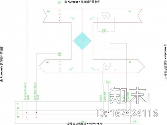 空调自控原理示意图cad施工图下载【ID:167424116】