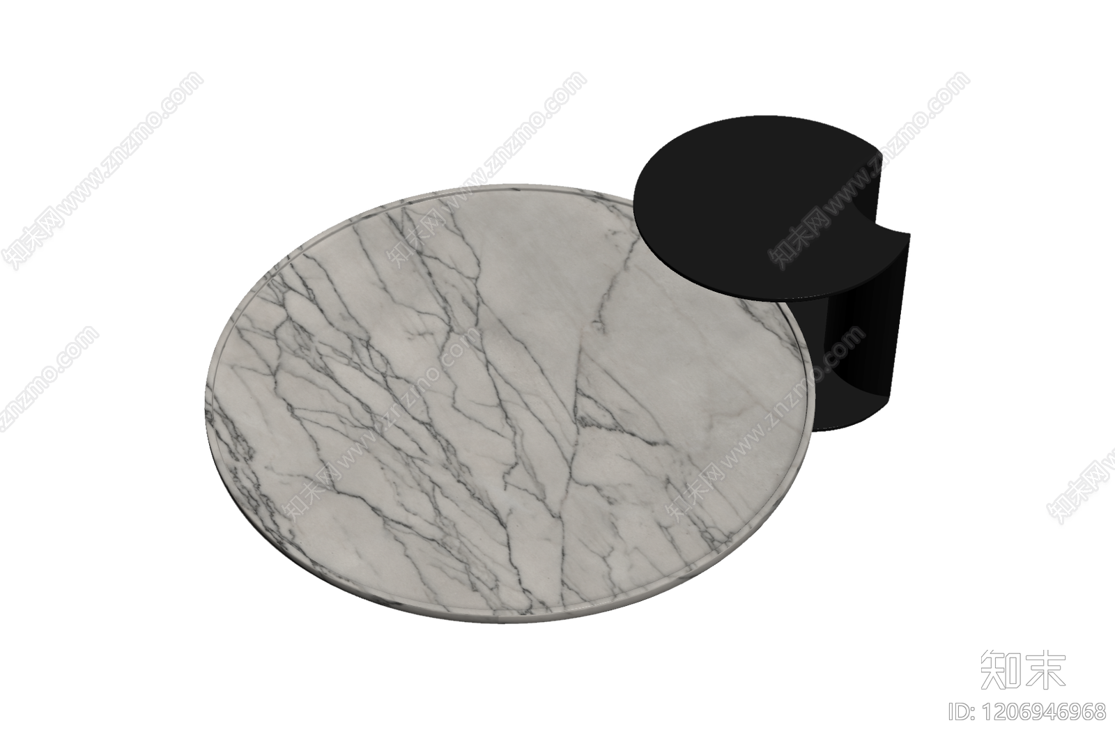 大理石茶几组合3D模型下载【ID:1206946968】