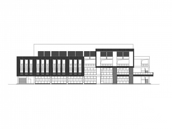 [芜湖]某学院三层食堂综合楼建筑施工图cad施工图下载【ID:165429115】