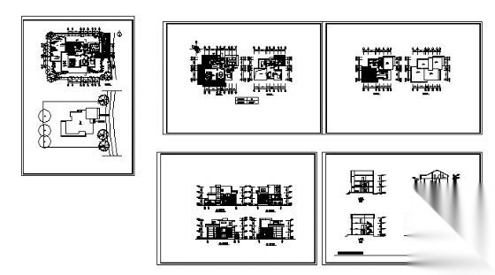 上海某高档小区楼群建筑方案图cad施工图下载【ID:149847190】