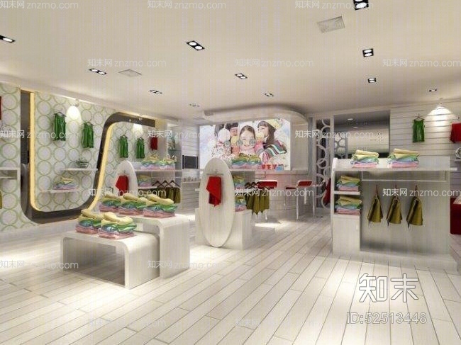 服装专卖店33D模型下载【ID:52513448】