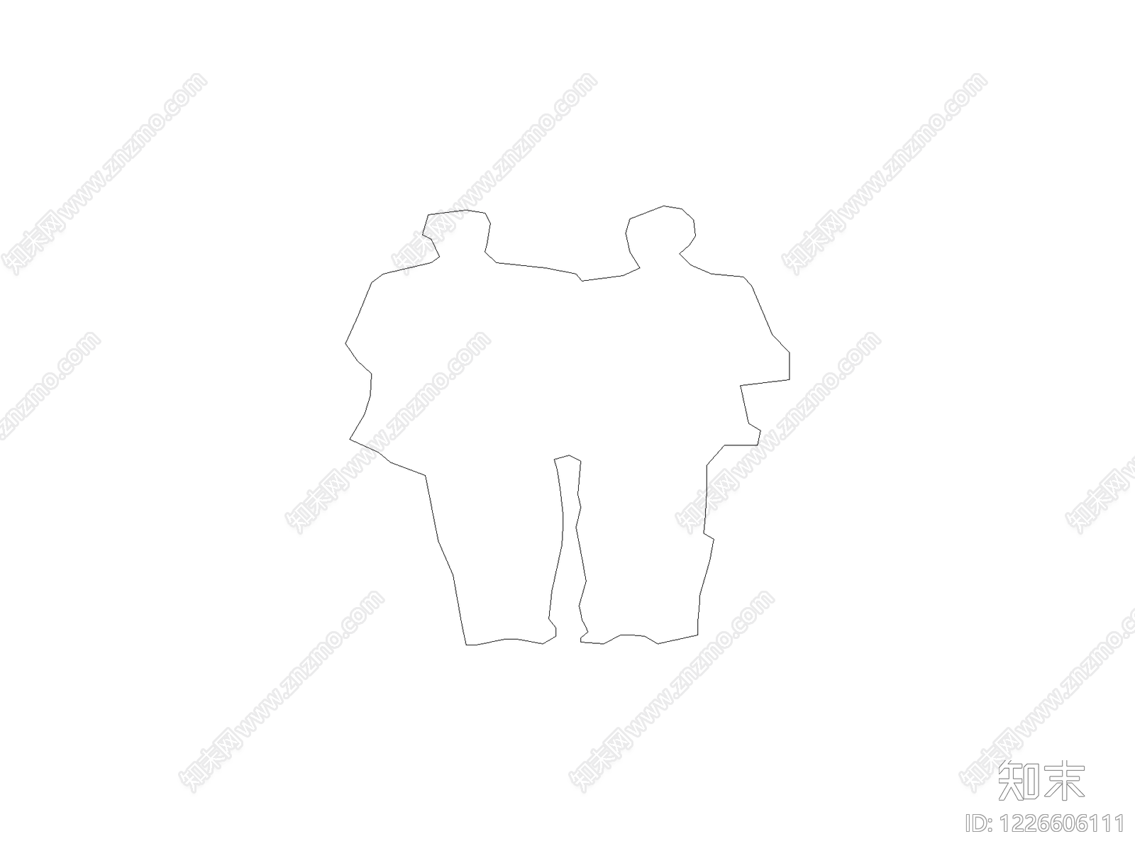现代人物CAD图纸