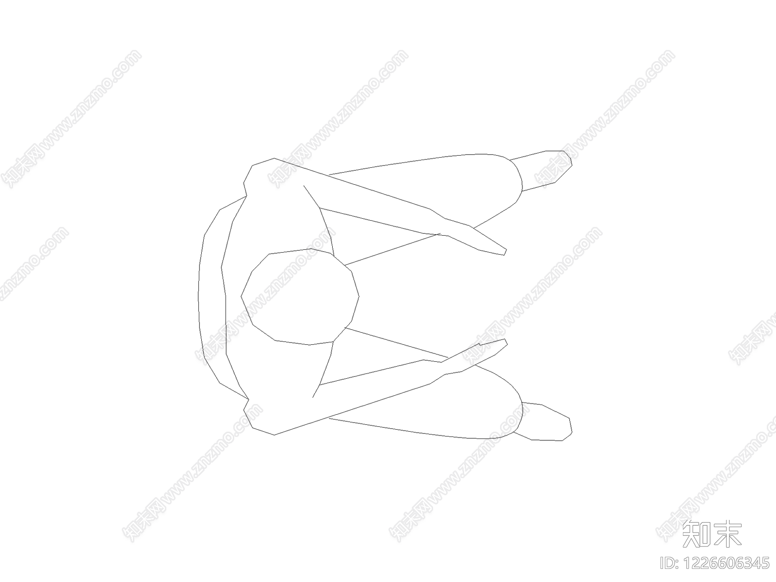 现代人物CAD图纸