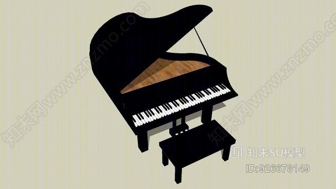 钢琴SU模型下载【ID:926678149】