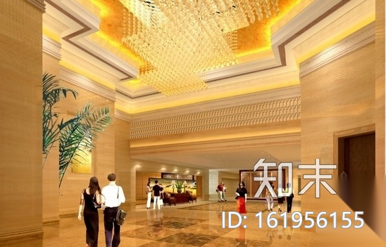 [昆山]五星级商务酒店门厅装修施工图（含效果）cad施工图下载【ID:161956155】