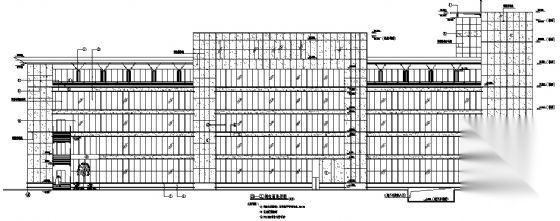 某五层现代办公楼建筑施工图cad施工图下载【ID:151639171】