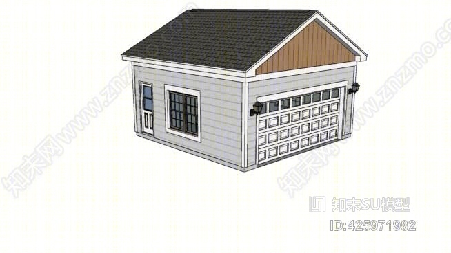独立车库SU模型下载【ID:425971982】
