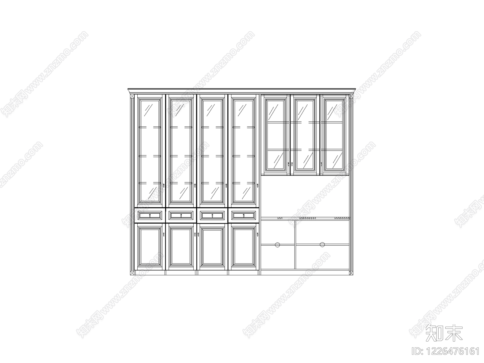 柜子cad施工图下载【ID:1226476161】