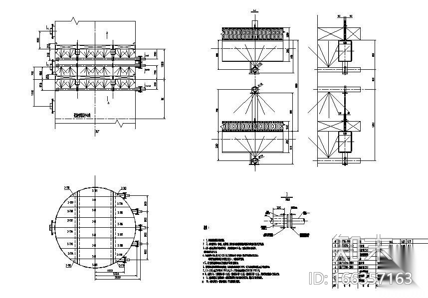 脱硫塔除雾器安装图cad施工图下载【ID:166357163】