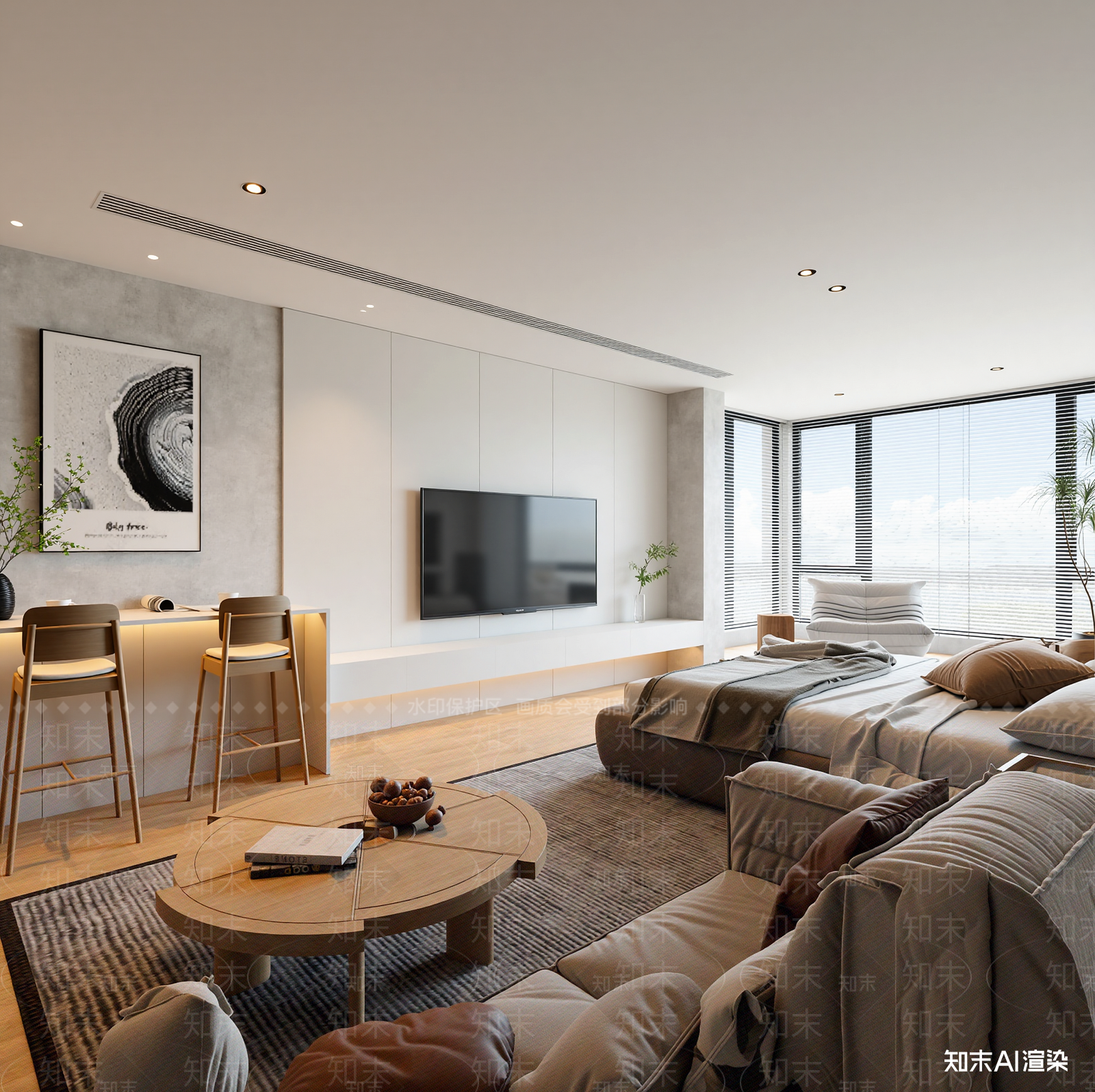 现代客餐厅3D模型下载【ID:1221497923】