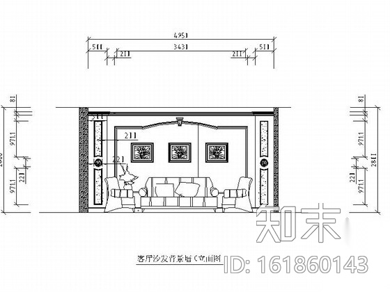 [重庆]古典风格三层别墅装修图cad施工图下载【ID:161860143】