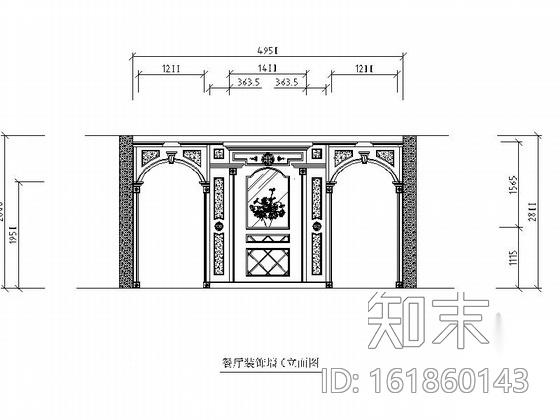 [重庆]古典风格三层别墅装修图cad施工图下载【ID:161860143】