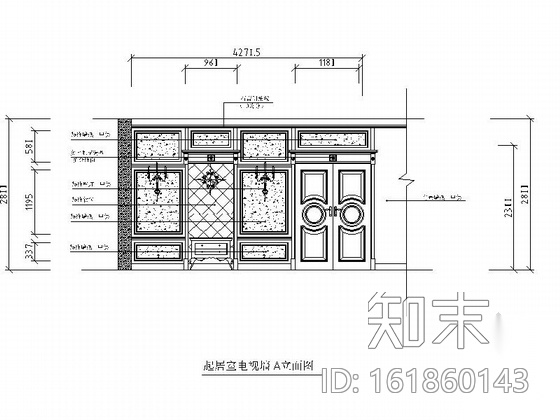 [重庆]古典风格三层别墅装修图cad施工图下载【ID:161860143】