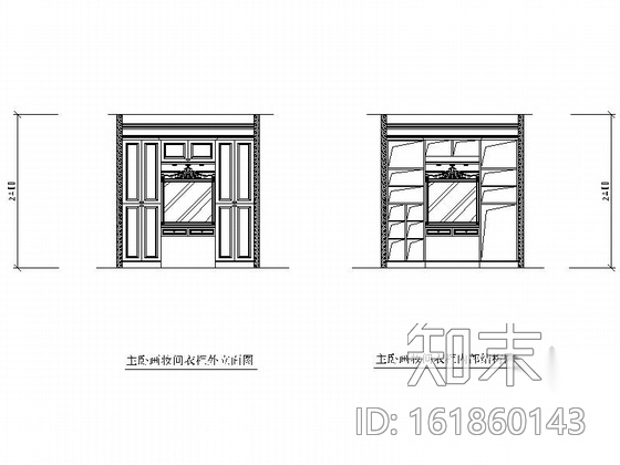 [重庆]古典风格三层别墅装修图cad施工图下载【ID:161860143】