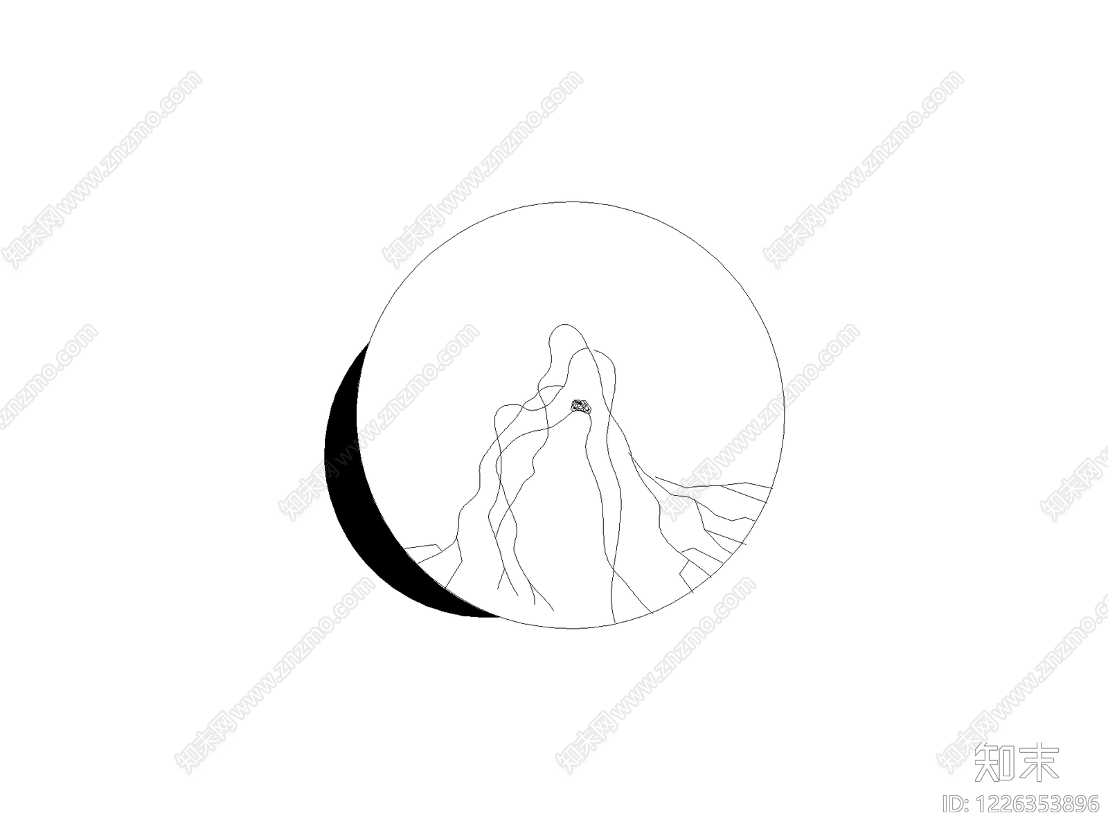 现代剪影图库CAD图纸