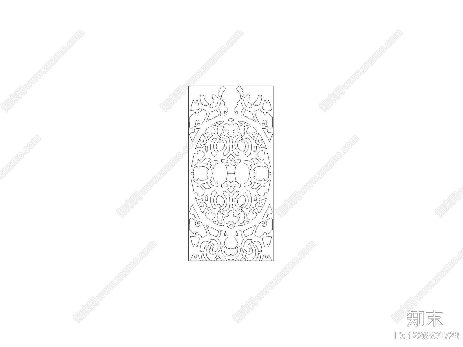 格栅装饰构件cad施工图下载【ID:1226501723】