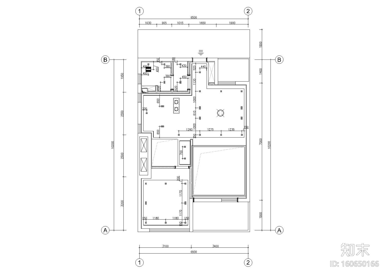 [福建]115㎡二层loft三居SOHO样板房​图纸施工图下载【ID:160650166】