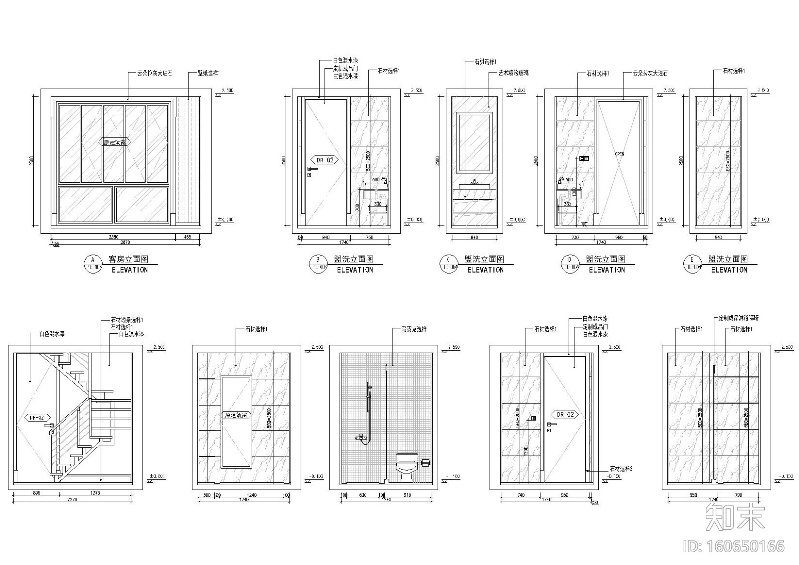 [福建]115㎡二层loft三居SOHO样板房​图纸施工图下载【ID:160650166】