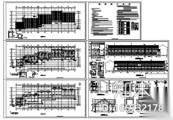 [皖镇]某戏楼组合建筑施工图cad施工图下载【ID:166732178】