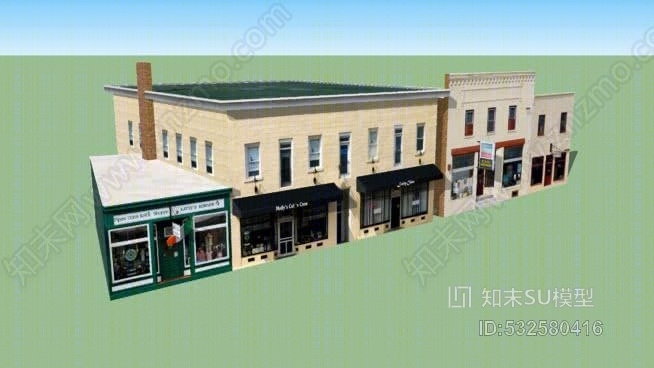 尼科尔斯五金及其周边商店SU模型下载【ID:532580416】