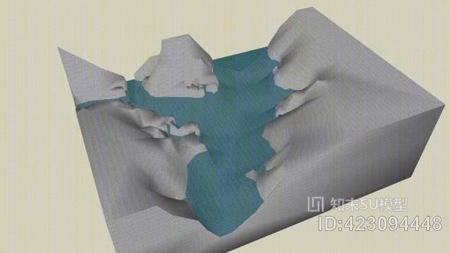 水上地形SU模型下载【ID:423094448】