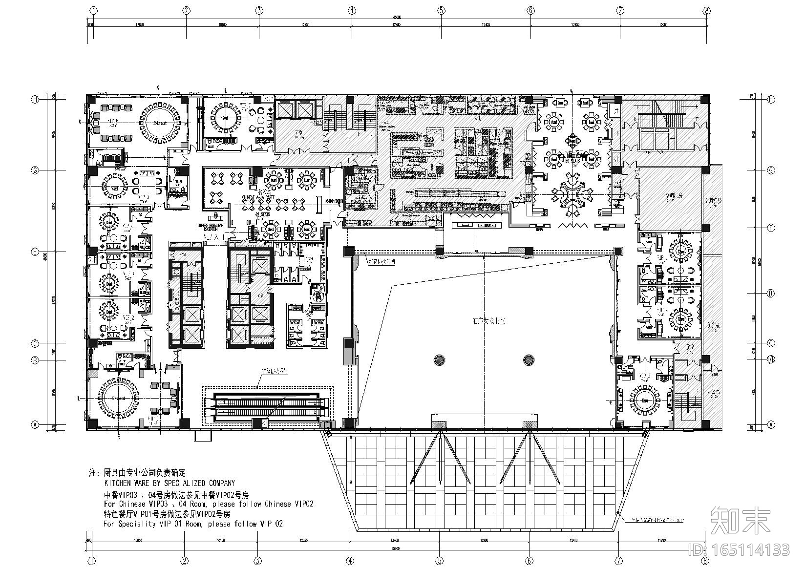 [河北]廊坊希尔顿逸林商务酒店装修施工图cad施工图下载【ID:165114133】