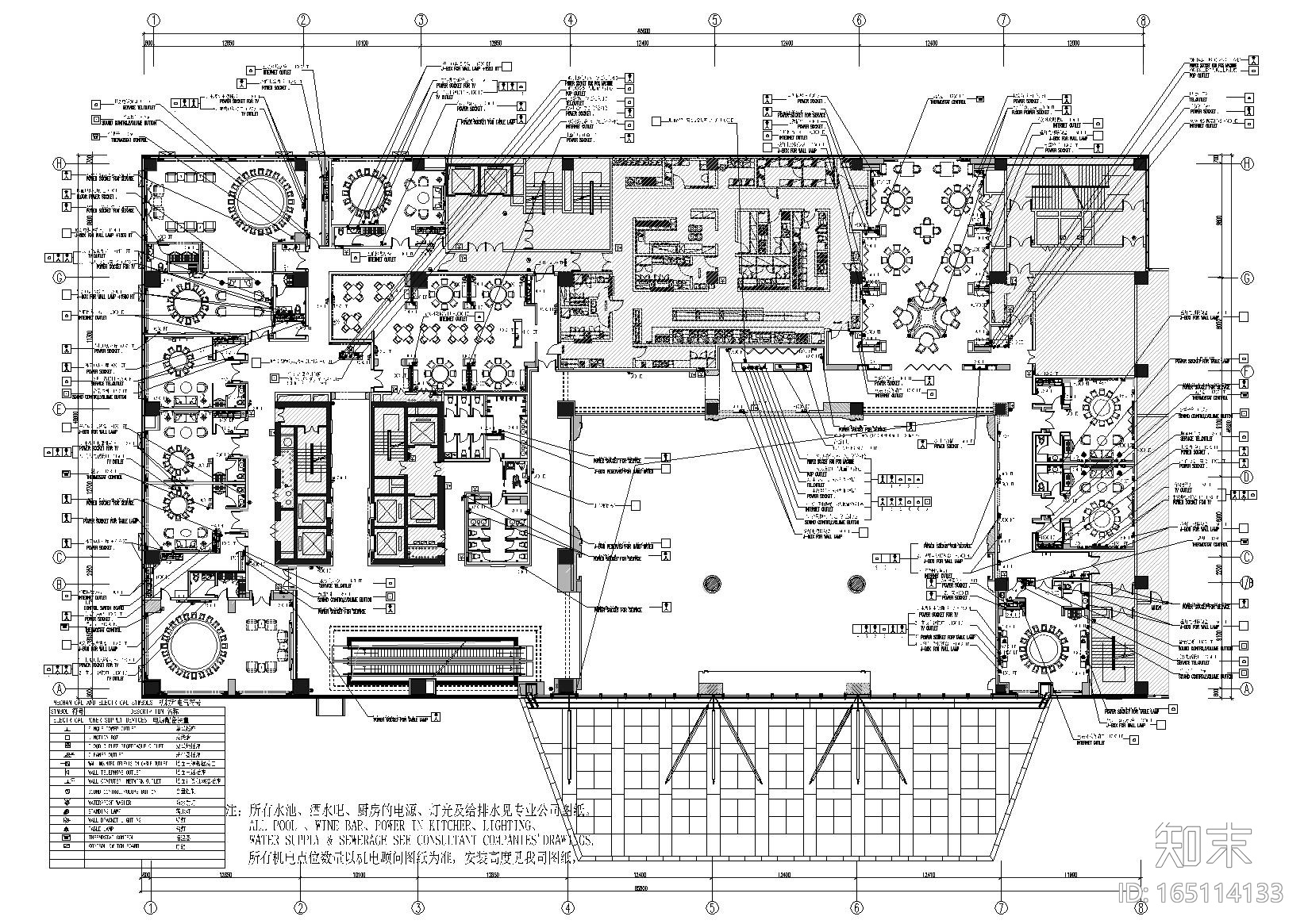 [河北]廊坊希尔顿逸林商务酒店装修施工图cad施工图下载【ID:165114133】