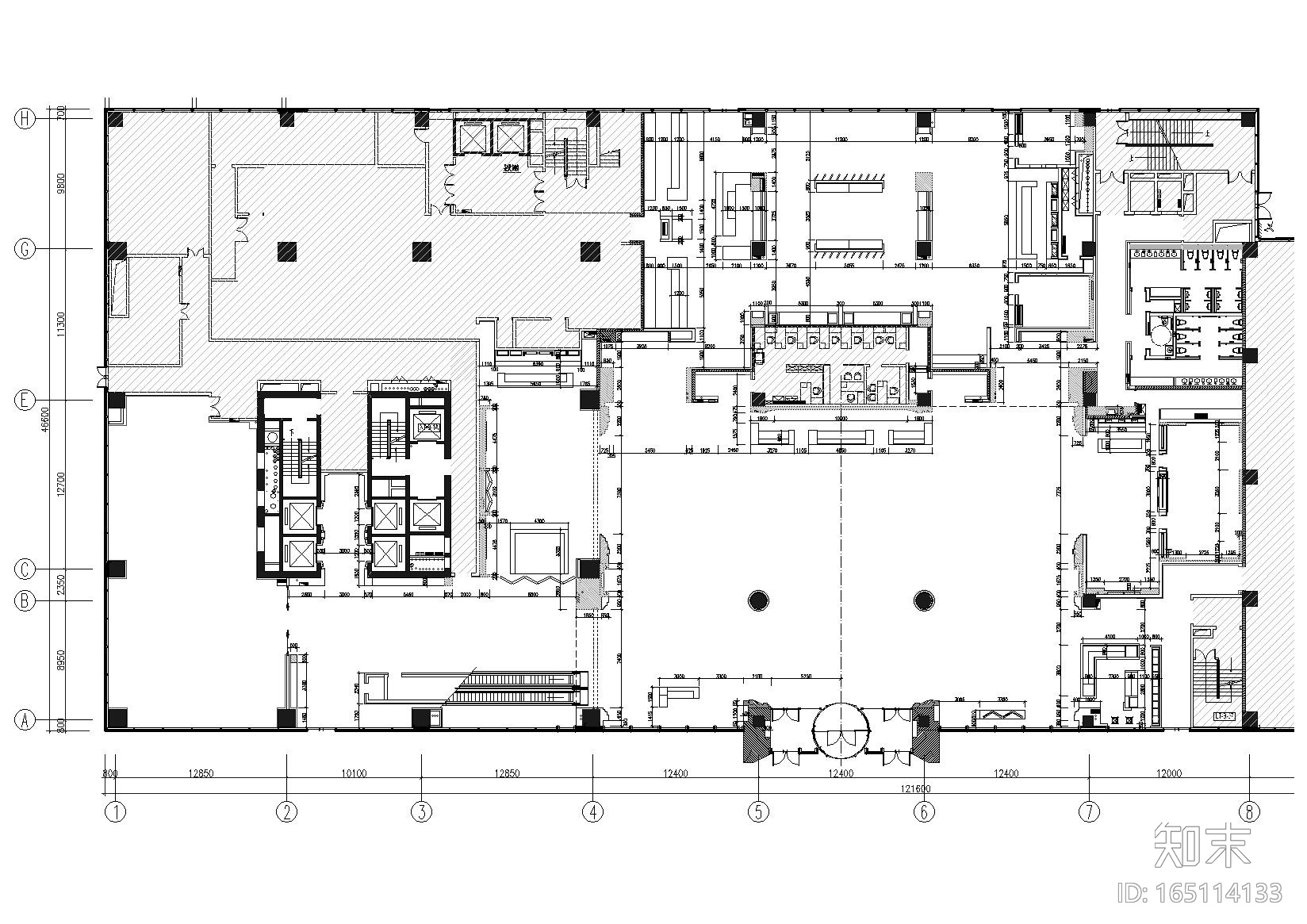 [河北]廊坊希尔顿逸林商务酒店装修施工图cad施工图下载【ID:165114133】