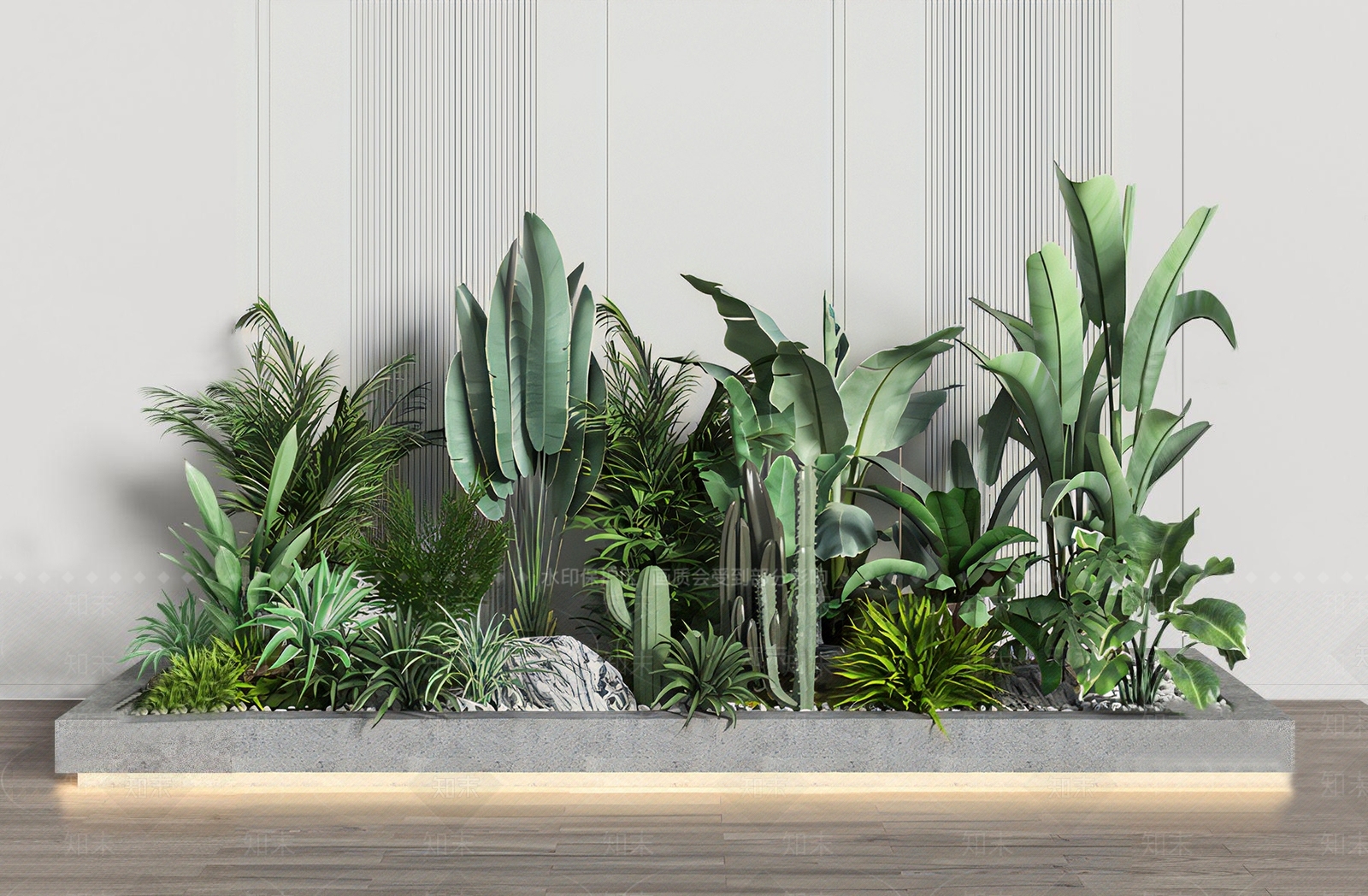 植物堆3D模型下载【ID:1123680177】