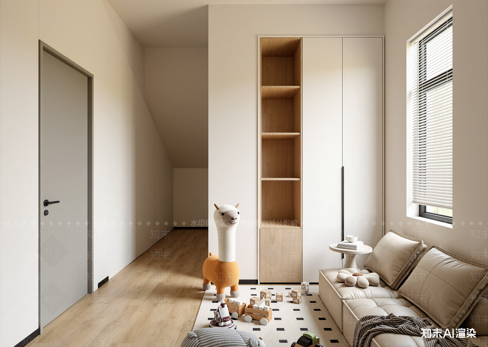 现代通用儿童房3D模型下载【ID:1215155000】