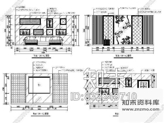 图块/节点酒吧包房立面设计cad施工图下载【ID:832249710】