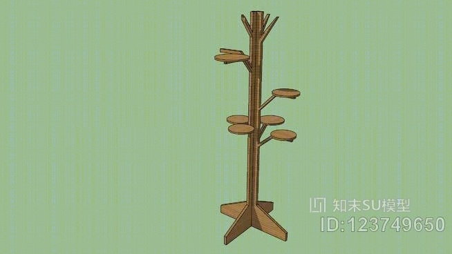 曼西博树衣架SU模型下载【ID:123749650】
