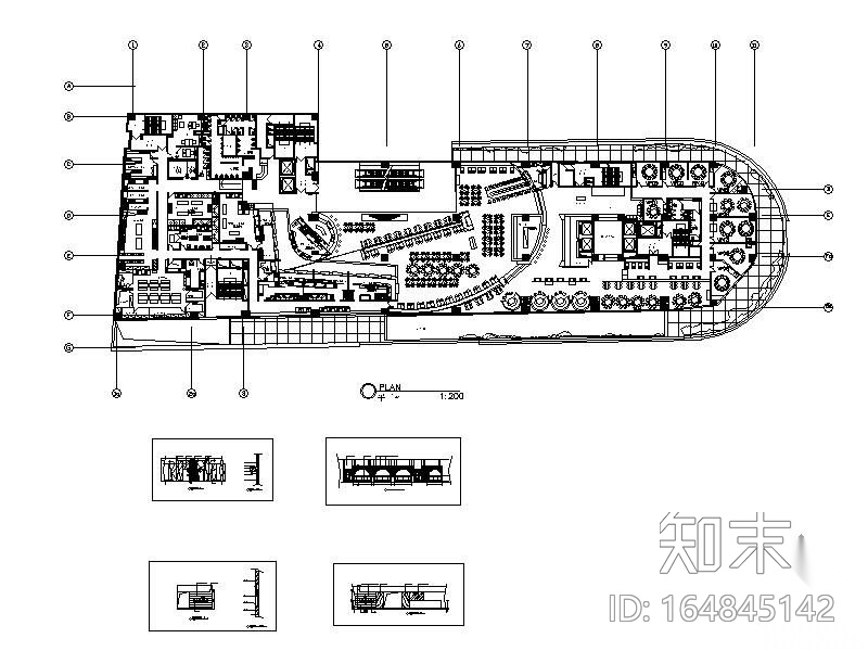 日式概念美食餐厅装修图(含实景)cad施工图下载【ID:164845142】