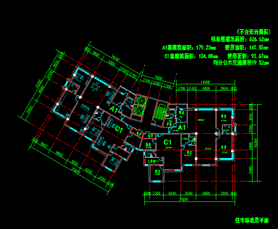 北外滩公寓归档建筑施工图（华东院图纸）cad施工图下载【ID:151638121】