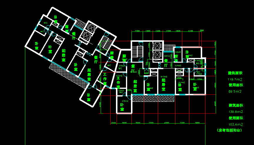 北外滩公寓归档建筑施工图（华东院图纸）cad施工图下载【ID:151638121】