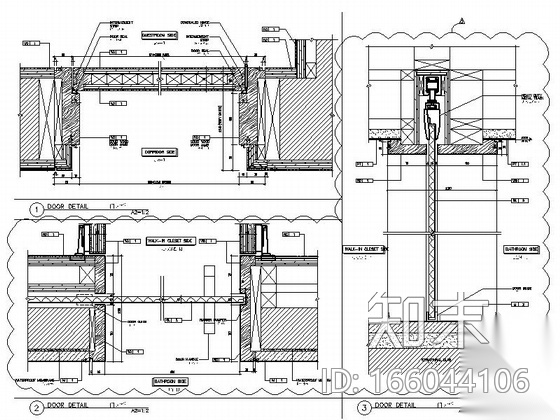 [北京]实力雄厚酒店高档现代风格标准客房室内装修施工图cad施工图下载【ID:166044106】