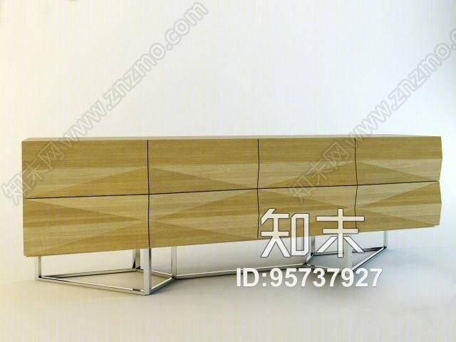 现代电视柜3D模型下载【ID:95737927】