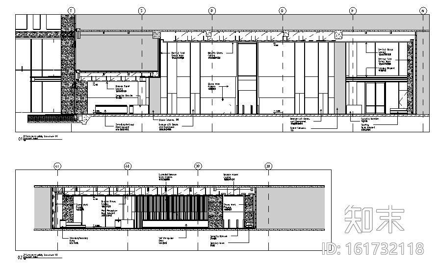 [上海]外滩国际金融服务中心办公室内装CAD施工图+方案文...cad施工图下载【ID:161732118】