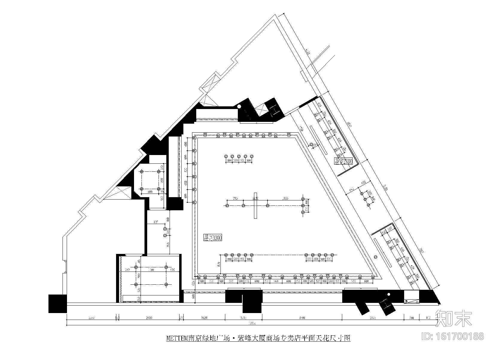 [江苏]南京绿地广场某商场专卖店施工图cad施工图下载【ID:161700188】