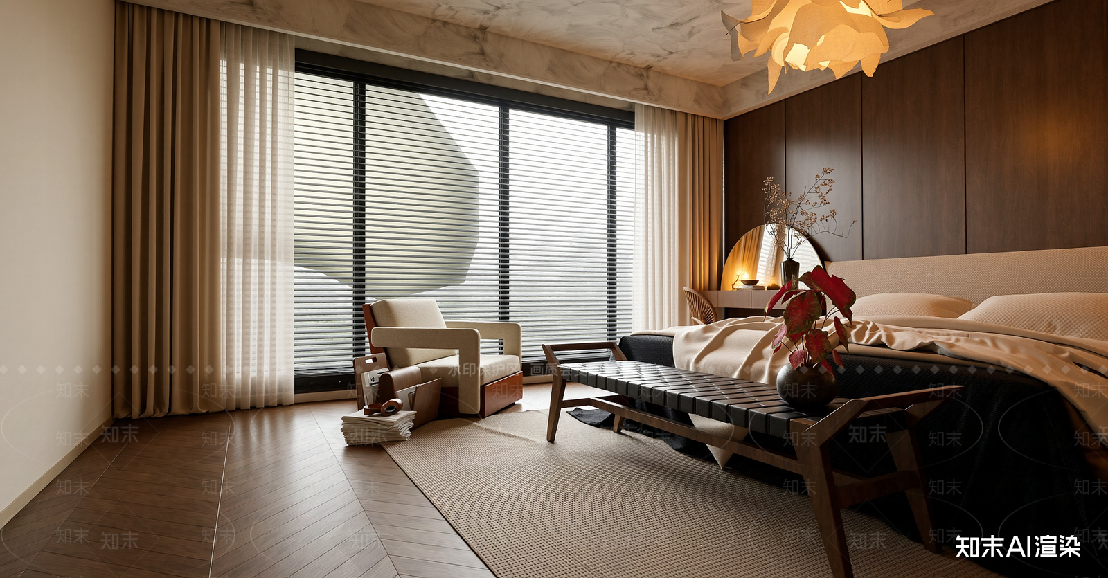 侘寂家居卧室SU模型下载【ID:1215969711】
