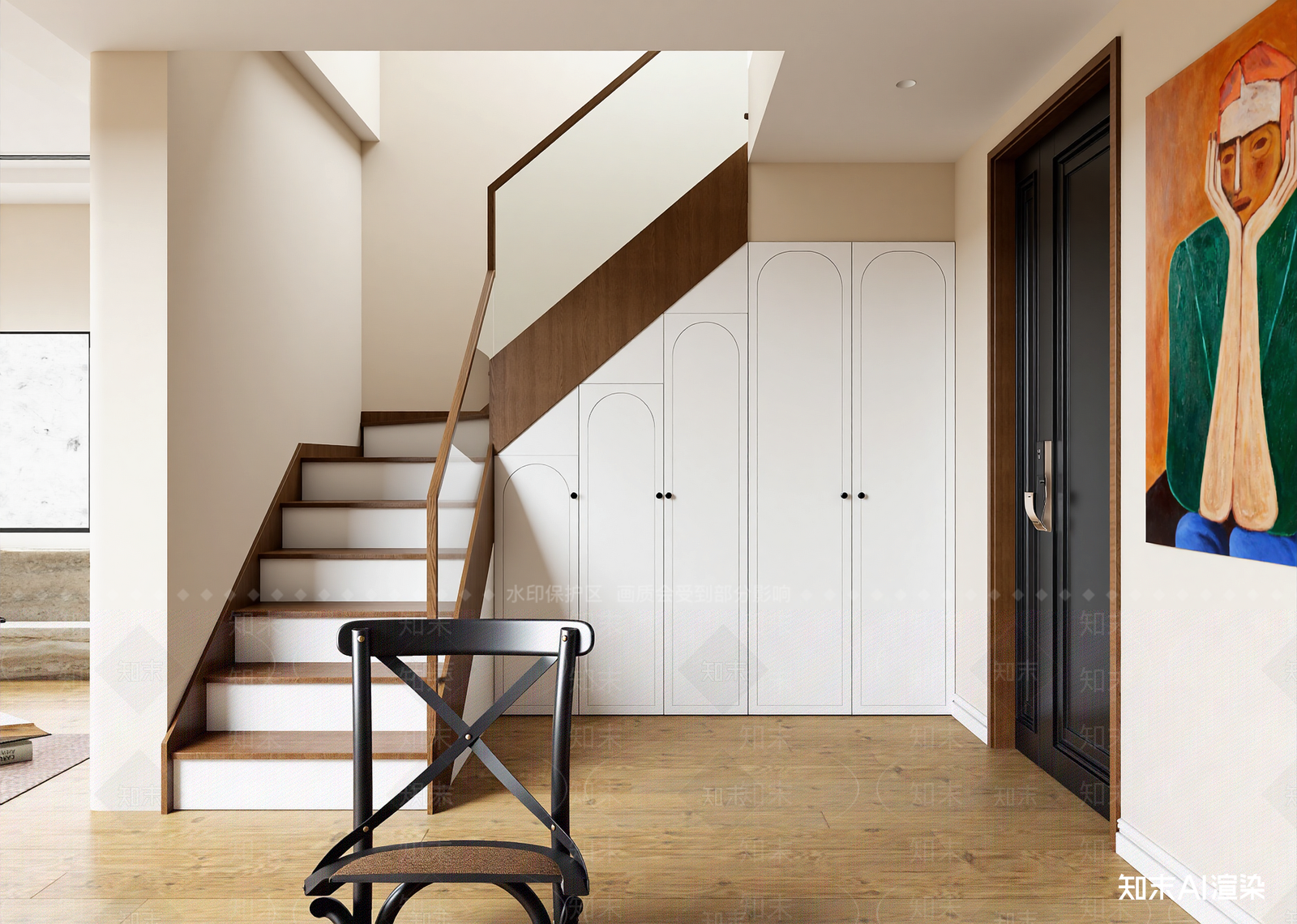 美式玄关3D模型下载【ID:1215178137】