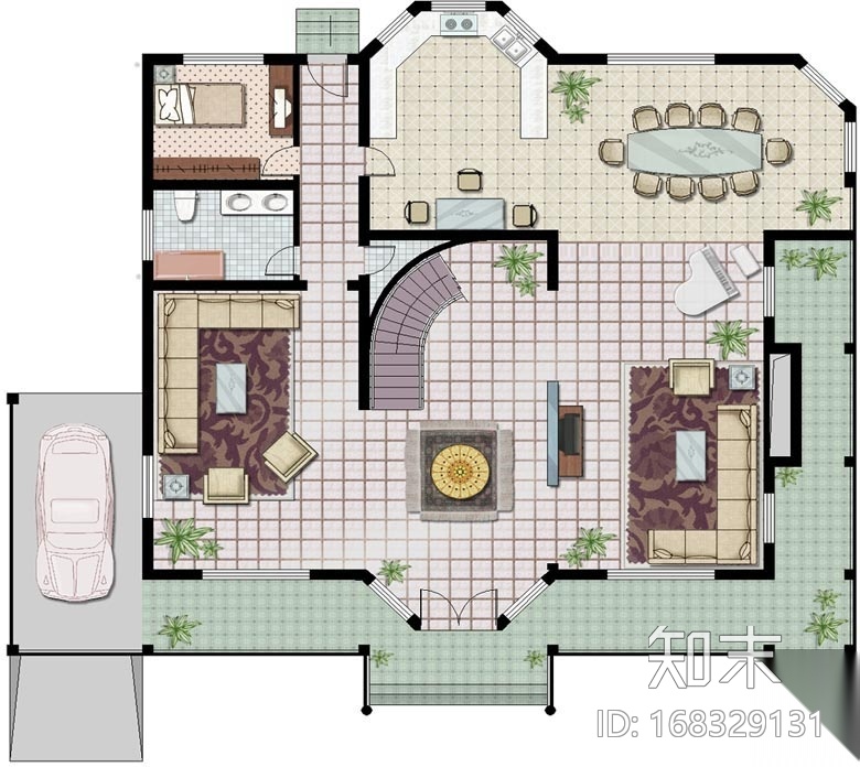 10套住宅户型平面图施工图下载【ID:168329131】