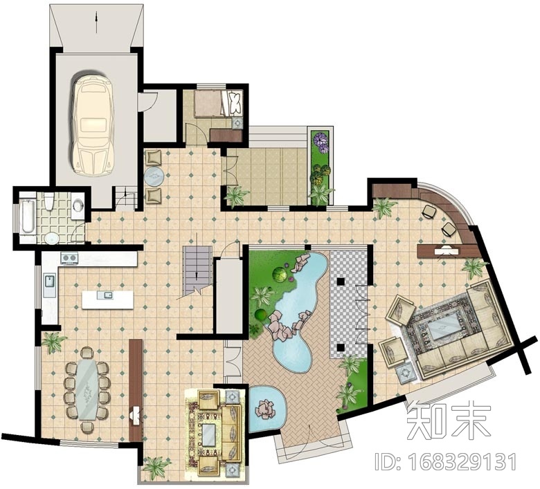 10套住宅户型平面图施工图下载【ID:168329131】